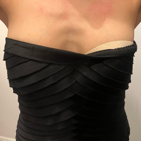 Vintage Silk Layered Black Tadashi Sleeveless Prom Evening Gown - Picture 9 of 16